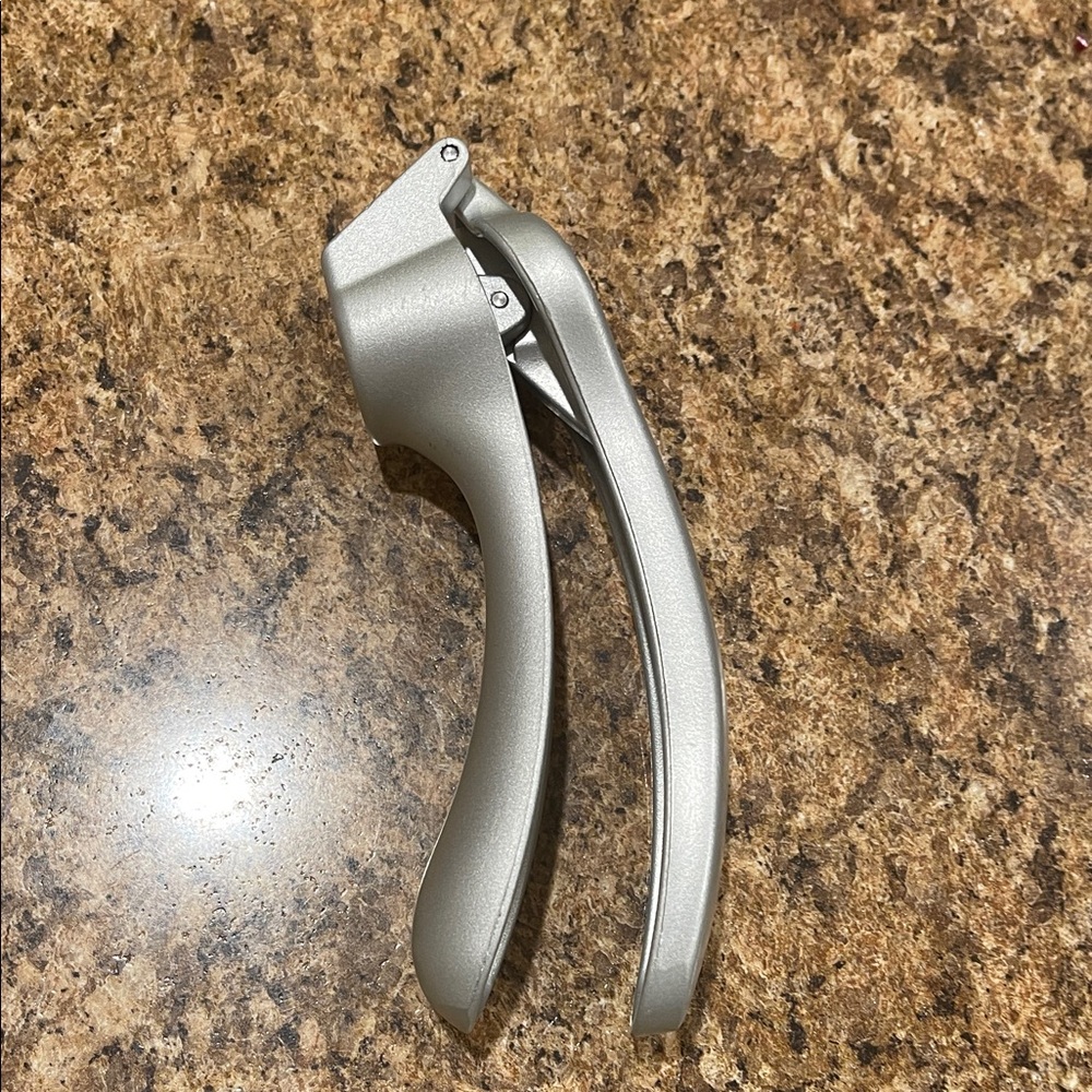 The Pampered Chef Silver Garlic Press